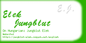 elek jungblut business card